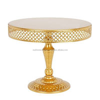 Nouveauté piédestal américain gâteau support pièce maîtresse métal miroir gâteau support anti-dérapant occasionnel fournitures Dessert affichage