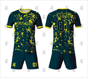 Maillot de football personnalisé vert et blanc, sublimé, col rond, manches courtes, en polyester respirant, coupe athlétique, pour homme adulte - Product Image 2