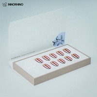 Boîtes rigides personnalisées pour emballage de papier à ongles, finition mate, gaufrage, revêtement UV, recyclables et biodégradables