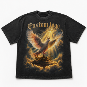 Wholesale <b>Graphic</b> <b>Vintage</b> Style DTG Printed Heavyweight Cotton Oversized <b>Graphic</b> T Shirt Trendy Streetwear Casual Premium <b>Tee</b> - Product Image 1