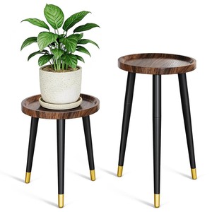 Soporte para Plantas de Madera de Nogal Hecho a Mano con Diseño de Pavo Real - Base de Pedestal Artísticamente Tallada al por Mayor - Product Image 5