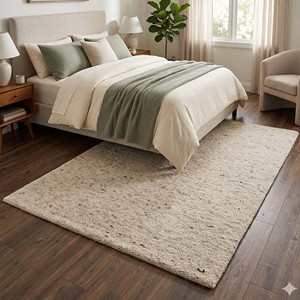 Hand Loom Neutral Area Rug Large Soft Carpet for Living Room Bedroom Modern Minimalist Home Decor Elegant <b>Flooring</b> Indoor Uses - Product Image 4