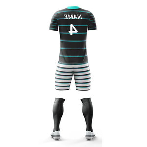 Nouvel ensemble de maillot de football en polyester à manches courtes avec short – Vente en gros à bas prix – Tenue de sport personnalisable - Product Image 3