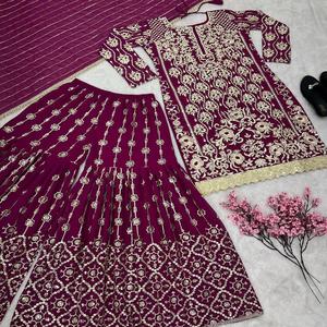 Ensemble de luxe pour femme, tenue de soirée brodée, style pakistanais et indien, avec dupatta, pour mariage et occasions festives, parure de créateur - Product Image 6