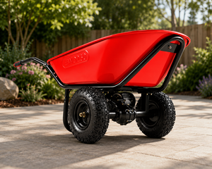 EWD260 Heavy Duty <b>Plastic</b> Wheelbarrow 2 <b>Wheels</b> Manual Red - Product Image 1