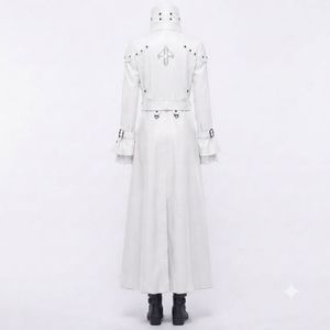 Manteau gothique en cuir véritable à manches longues et col montant, qualité supérieure, anti-plis, pour femme, par RIVIAN ATLANTIC - Product Image 3