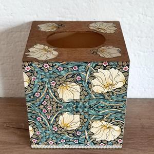 Boîte à mouchoirs en bois imprimée pour pinceaux de maquillage, organiseur de salle de beauté, vente en gros - Product Image 3