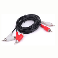 2 RCA erkek 2 RCA erkek + RCA kadın Piggyback uzatma ses Video AV adaptör kablosu