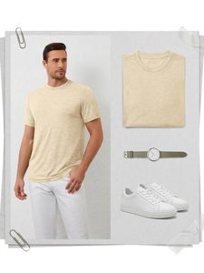 เสื้อยืดลำลองผู้ชาย คอกลม ทรงปกติ พร้อมบริการพิมพ์ลายตามสั่ง สำหรับแบรนด์เสื้อผ้าและร้านค้าปลีก - Product Image 4