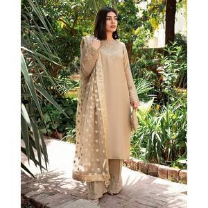 Conjunto de Ropa de Diseño Indio y Pakistaní para Fiestas, Top, Pantalón y Dupatta - Product Image 5