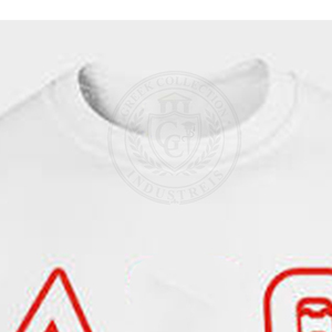 Sudadera de punto blanca personalizada para mujer, con cuello redondo, bordado rojo de la letra DST, colección griega, estilo collage, para invierno - Product Image 2