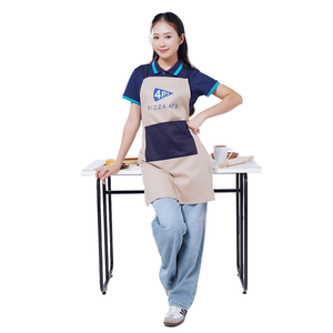 Ensemble uniforme professionnel promotionnel pour le personnel – Polo en polyester tissé et tablier personnalisables – Tenue de travail pour café et restaurant - Product Image 2
