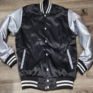Chaquetas bomber de béisbol con cierre de botones y corte holgado estilo hip hop, último diseño, hechas en Pakistán, chaqueta bomber personalizada para hombre. - Product Image 1