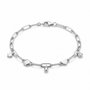 Bracelet à breloques en or jaune 14 carats pour femmes, bijoux fins de luxe, chaîne à maillons minimalistes, certifié GIA, 2-10g, fabricant OEM personnalisé - Product Image 1