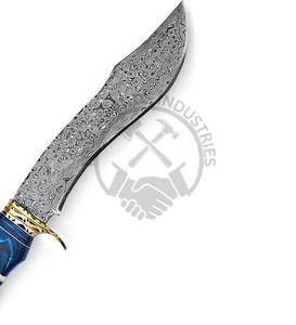 Brand New Edition Handmade Damascus Steel 13in Bowie <b>Knife</b> Fixed Blade Outdoor Hunting <b>Knife</b> w/<b>Bone</b>/Wood <b>Handle</b> Survival <b>Knife</b> - Product Image 6