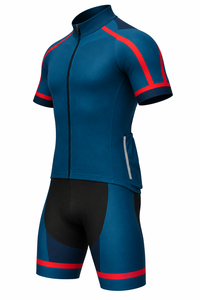 Conjunto de Jersey de Ciclismo Personalizado con Cierre, Camiseta de Manga Corta y Pantalones Cortos, Uniforme Deportivo Transpirable, Kit de Equipo Unisex para Todas las Temporadas - Product Image 3