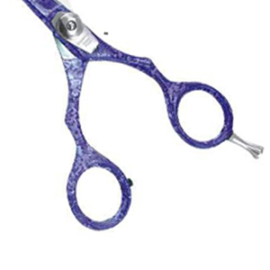 Ciseaux de coiffure professionnels en titane bleu, acier inoxydable, ciseaux de barbier, ciseaux de salon, poignée ergonomique - Product Image 5