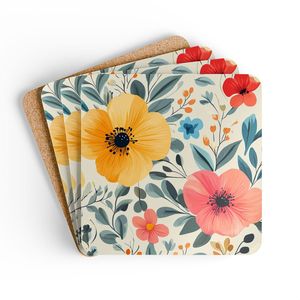 Luxury MDF Enamel <b>Coaster</b> Set With Waterproof Coating For Dining <b>Table</b> Protection And Stylish Home Decoration - Product Image 1