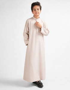 Vêtements islamiques musulmans, tenue traditionnelle arabe, thobe, tenue de prière pour enfants à manches longues, vêtements du Moyen-Orient, thawb élégant - Product Image 2