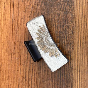 Factory Direct Handcrafted Leather <b>Claw</b> <b>Clip</b> for Women Cowhide Rectangle <b>Hair</b> <b>Claw</b> for <b>Thick</b> <b>Hair</b> Cowboy Inspired <b>Hair</b> Accessory - Product Image 2