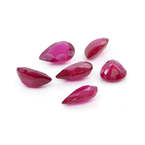 Rubis naturels de Bangkok, formes poire calibrées 8x11mm, pierres précieuses de rubis naturelles facettées en vrac pour la fabrication de bijoux, prêtes à l'emploi - Product Image 3