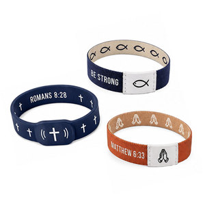 กำไลข้อมืออัจฉริยะ NFC แบบกำหนดเอง สแกนข้อพระคัมภีร์ประจำวัน สายรัดข้อมือผ้าทอ ขายส่ง - Product Image 1