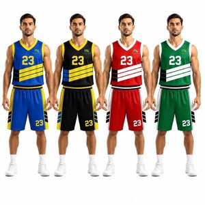 Conjunto de Uniforme de Baloncesto Sublimado Personalizado para Hombre, Camiseta de Malla y Pantalones Cortos, Ropa Deportiva de Equipo, Equipo para Juegos, Venta OEM con Bolsillos Laterales - Product Image 1