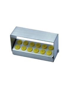 Bandeja de autoclave Surtechs Bur Holder Cassette de 12 posiciones para esterilización dental, de acero inoxidable, para instrumentos quirúrgicos dentales - Product Image 1