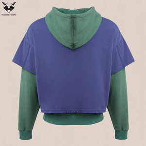 Double Layered Sleeve Hoodie Winter <b>Thick</b> <b>Fleece</b> Pullover Casual Streetwear Warm Hooded Sweatshirt Unisex Top - Product Image 4