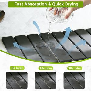 Grande Tappetino Pieghevole Ecologico in Terra Diatomacea per Asciugatura Piatti, Assorbimento Rapido dell'Acqua, Asciugamano da Cucina - Product Image 2