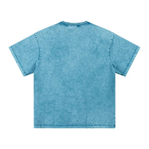 Camiseta Oversize de Algodón 100% con Efecto Ácido y Desgastado Estilo Vintage para Hombre, Negra, Personalizada, Estilo Urbano, de Gran Gramaje (230 gramos), Venta al por Mayor - Product Image 2