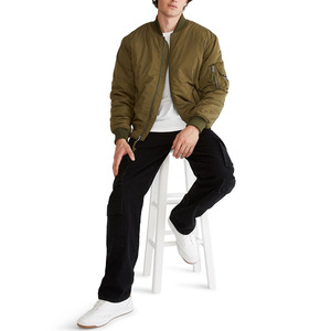Veste bomber d'hiver pour homme en tissu de haute qualité, vente en ligne, prix bas, design professionnel, dernière collection, veste bomber zippée pour homme - Product Image 4