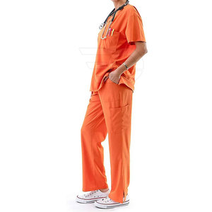 Nurse Hospital Scrubs Medical Uniform <b>Set</b> Breathable Soft Comfortable <b>Doctor</b> Clinic Workwear Top Pants - Product Image 3