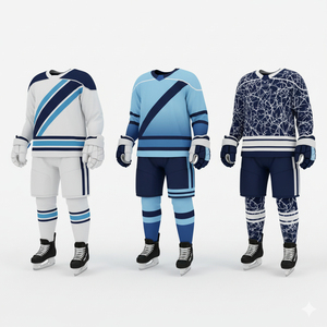 Uniforme de Hockey sobre Hielo Sublimado con Diseño Personalizado, el Más Vendido, 100% Poliéster, Transpirable, Ecológico, Unisex para Adultos, 300g - Product Image 1