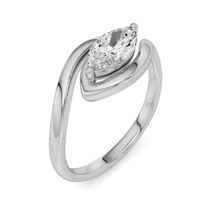 Bague en diamant de laboratoire de 1,0 ct, taille marquise, clarté VS1, couleur F, élégante, en argent 925, magnifique bague de mariage - Product Image 3