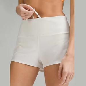 Gym <b>Running</b> Yoga Shorts High Waist Elastic Waist Breathable Waterproof Quick Dry Eco-Friendly Polyester Spandex Training Workout - Product Image 1