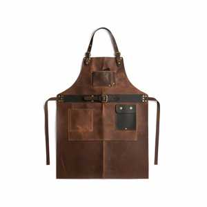 Heavy Duty Leather <b>Apron</b> for <b>BBQ</b> Grill Kitchen Heat Resistant Bulk Wholesale Supplier Vintage Handmade Leather <b>Apron</b> LPN-0226 - Product Image 1
