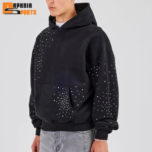 Sudadera con Capucha Personalizable Vintage Ecológica con Pedrería para Hombre, 100% Algodón, Corte Regular, Forro Polar de Alta Calidad, Transpirable, Sólida, para Invierno - Product Image 2