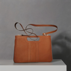 Sacs bandoulière en cuir véritable avec fermeture éclair, grande capacité, durables, imperméables, élégants, souples, pour ordinateur portable, shopping et voyage, vente en gros - Product Image 2