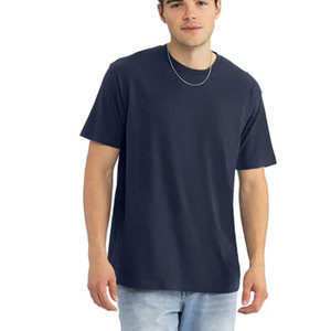 T-shirts à col rond de qualité supérieure pour hommes, couleur bleu marine unie, personnalisables, en tissu tri-mélange Next Level 6010 - Product Image 1