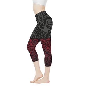 Leggings Capri Respirants à Taille Haute et Effet Ventre Plat Personnalisés pour Femmes avec Finition Lisse Effet Beurre - Product Image 6