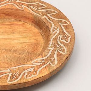 Piatto Decorativo in Legno Artigianale da 13 Pollici, Stoviglie in Legno per Decorazioni da Tavola per Cene e Feste - Product Image 2