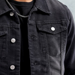 OEM Mens Denim Jean <b>Jacket</b> Casual Outwear Fall <b>Jacket</b> Denim Button up Coat Oversize Denim <b>Jacket</b> for Men acidwash fashion casual - Product Image 6