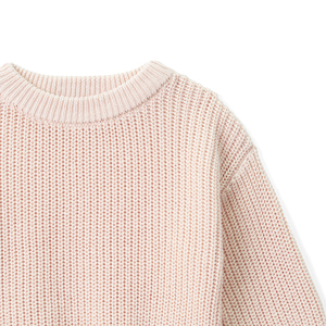 Suéter de Bebé 100% Algodón, Tejido Regular, Ecológico, Color Sólido, Cuello Redondo, Unisex, para Bebés y Niños Pequeños, Vietnam OEM ODM 7 GG - Product Image 3
