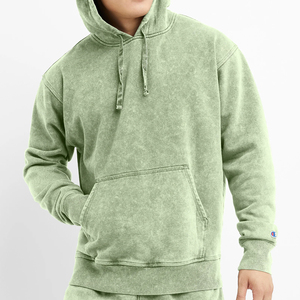 Sweat-shirts et pulls à capuche pour hommes, sur mesure, en coton biologique 100% molleton, fabrication en gros, effet délavé à l'acide. - Product Image 3