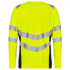 T-shirts de travail réfléchissants de haute qualité pour hommes, manches longues, haute visibilité, bicolores, pour travaux de construction - Product Image 4