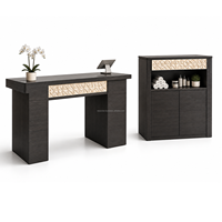 NEO NEOBA.NT09 Tables à ongles durables en contreplaqué et MDF écologique, avec plateau en marbre, design moderne et élégant, couleur personnalisée Vietnam, anti-poussière