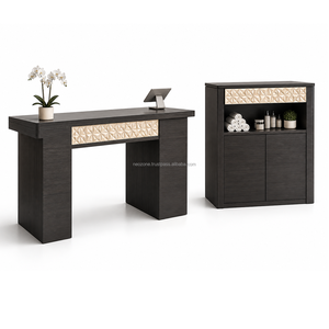Tables à ongles modernes et élégantes en contreplaqué durable et MDF écologique, couleur personnalisée du Vietnam, avec collecteur de poussière - Product Image 2