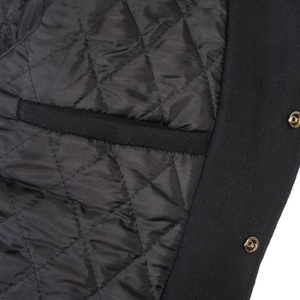 Veste universitaire en laine jaune doré marron avec manches en cuir véritable de vache - Product Image 4