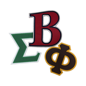 High Quality Custom Iron-On Patches Twill Logo Embroidered Sorority & Fraternity Greek Letter Fabric <b>Material</b> Made in Taiwan - Product Image 2